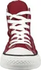 A front view of a maroon high-top Converse Chuck Taylor All Star sneaker. Produktbild-Vorschau