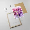 Gerahmtes Poster - Rahmen in heller Eiche - Pastos Blumen Produktbild-Vorschau 4