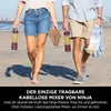 Two people walking on a beach, each holding a portable blender. Podgląd zdjęcia produktu