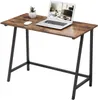 A wooden desk with black metal legs. Náhled obrázku produktu