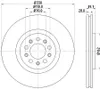 2x HELLA Bremsscheibe 8DD 355 116-651 für JEEP CHEROKEE Produktbild-Vorschau 4