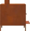 A side view of a rusty metal garden stove. Náhľad obrázku produktu