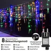 3.5m 96LED ghiacciolo fata luci colorate luce tenda Anteprima dell’immagine prodotto 6