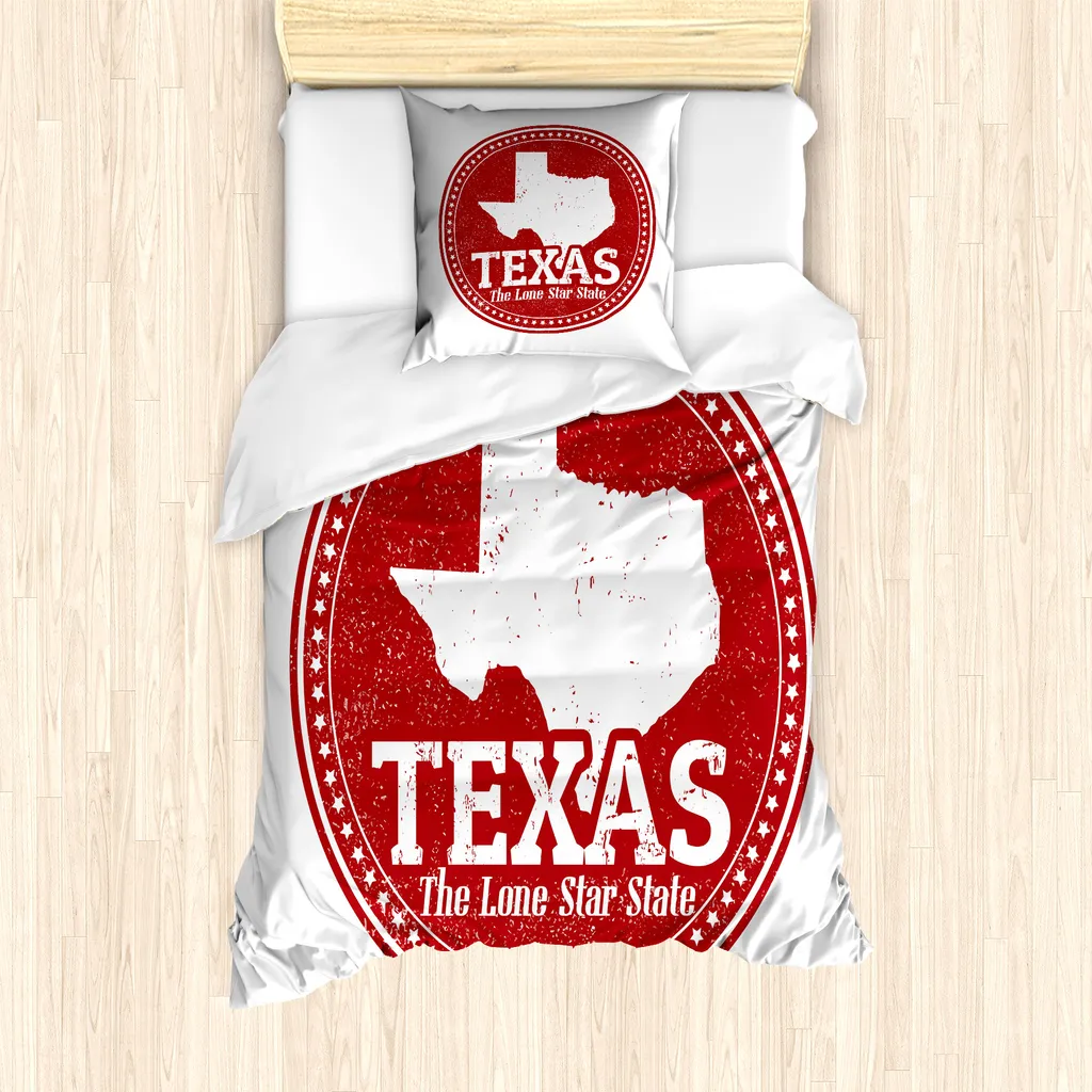 Copripiumino Texas Star ABAKUHAUS Vintage 135x200 Rubino e Bianco