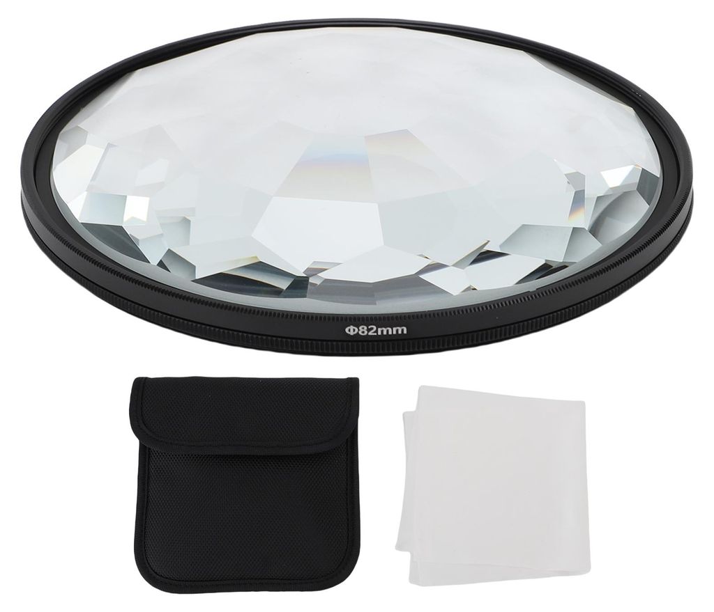 Kamera-Kaleidoskop-Filter, hohe Lichtdurchlässigkeit, optische Glaslinseneffekte, 82 mm