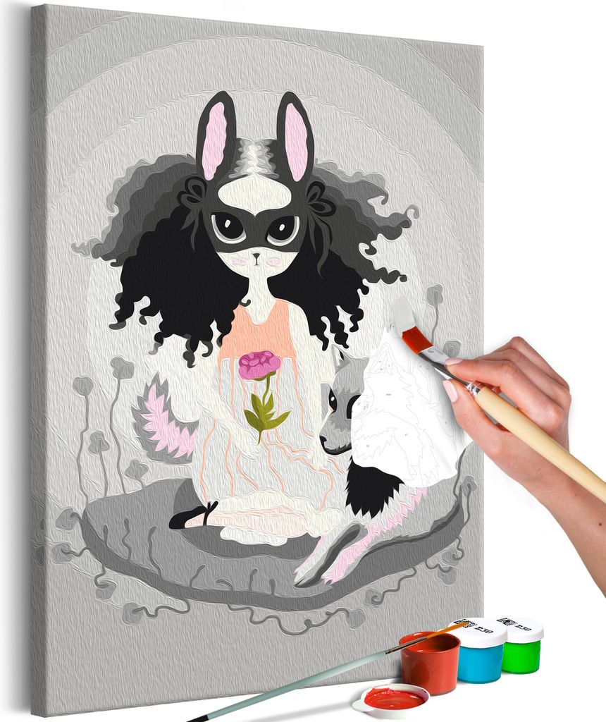 Vlies Malen nach Zahlen - Non-Obvious Friendship 40x60 cm Für Kinder n-A-1511-d-a