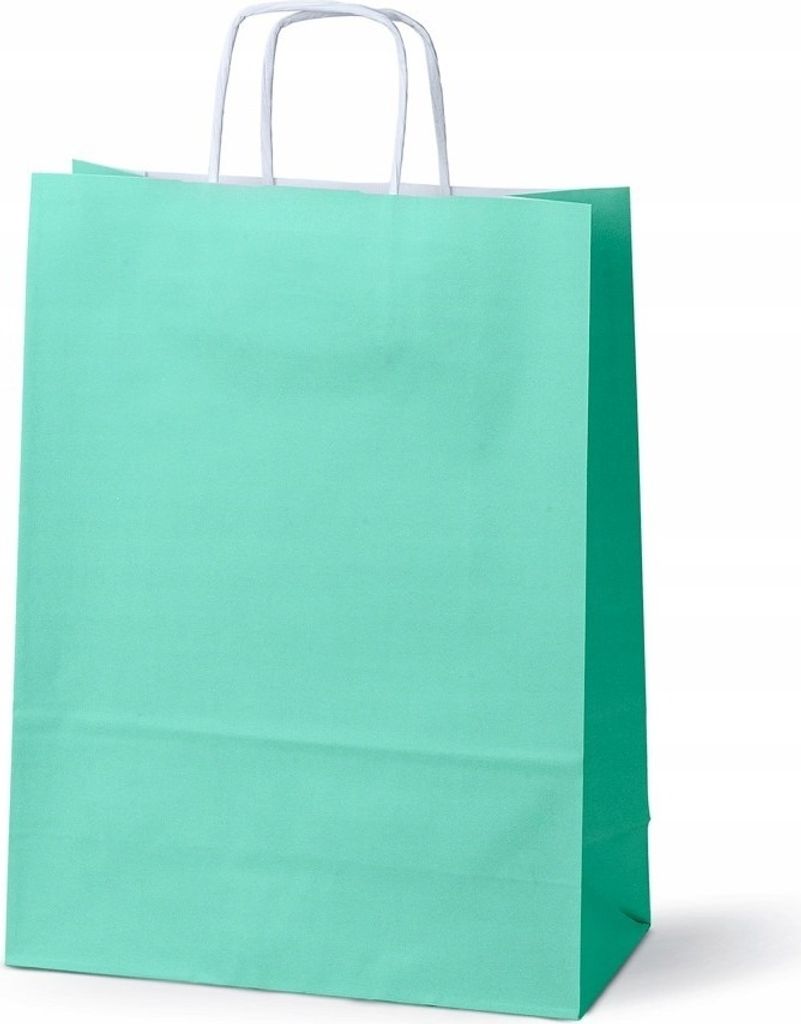 Papiertüten Pastellgrün 24×10×32 cm – 25 Stück EKO Tragetaschen