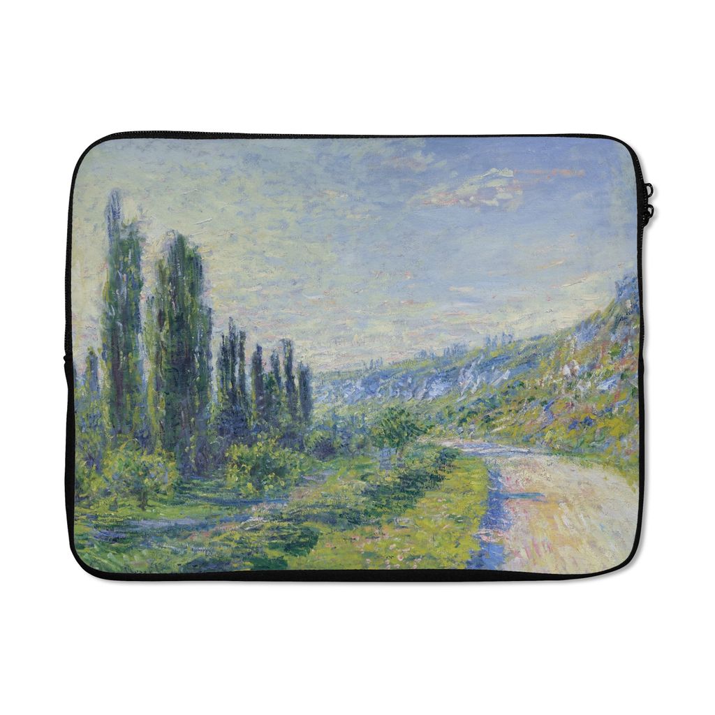 MuchoWow Laptop Hülle 17 Zoll Laptoptasche Die Straße nach Vétheuil - Gemälde von Claude Monet - Zipper - Schutzabdeckung