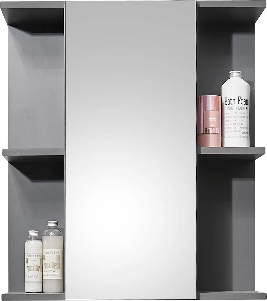 Armoire de toilette Gloss anthracite 60x71 cm contre le désordre mural