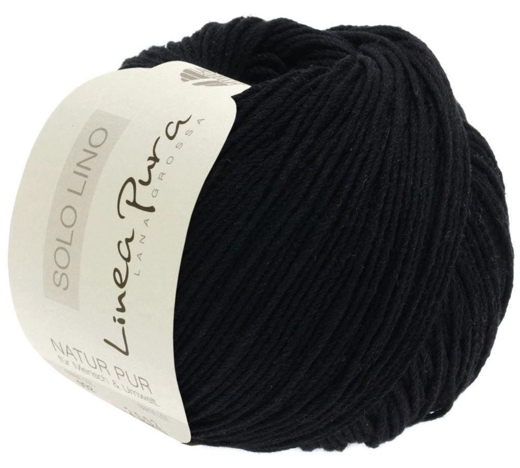 Lana Grossa - Solo Lino 0014 schwarz Produktbild 