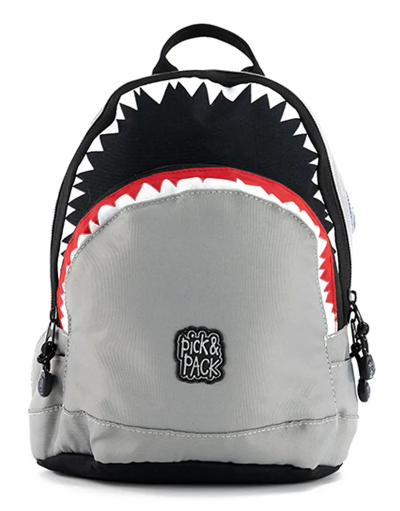 Pick & Pack zaino Shark Shape Backpack 7L Grey grigio