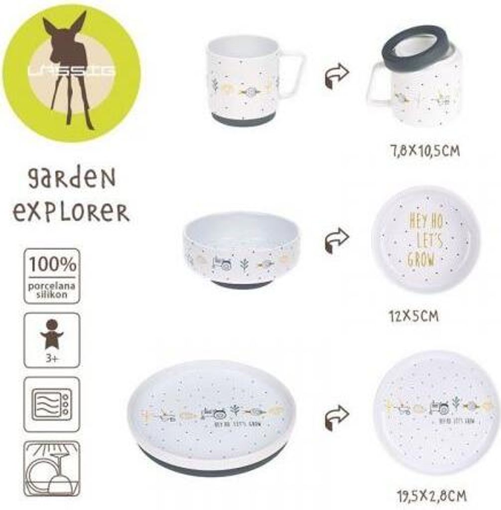 Lässig Dinnerware set porcelánový a silikónový Garden Obrázok produktu 