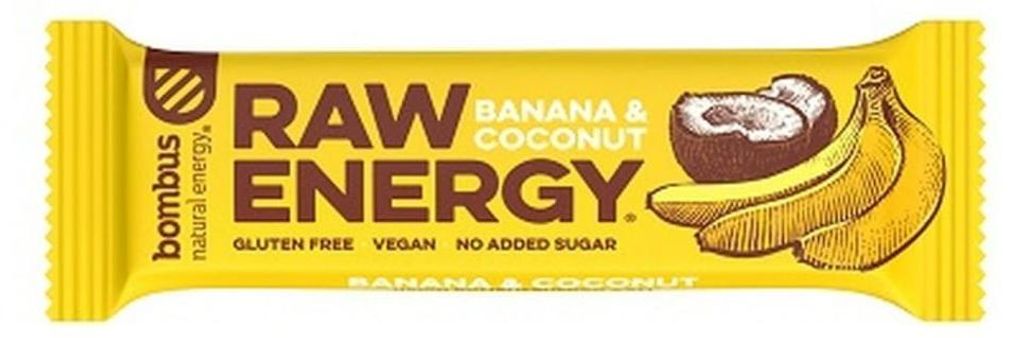 Baton RAW ENERGY banan-kokos BEZGL. 50 g