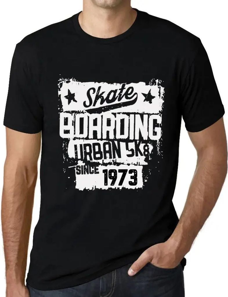 Herren Grafik T-Shirt Urbanes Skateboard seit 1973 – Urban Skateboard Since 1973 – Geschenk 51. Geburtstag Jahrestag 51 Jahre Jubiläum 51 Jäh...