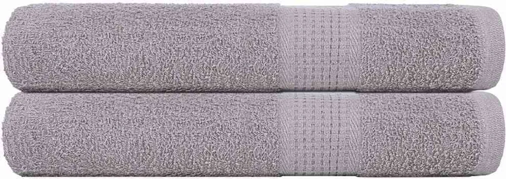 Set 2 Teli Sauna Grandi FROGN 80x200 cm Grigio 360g/m² Cotone