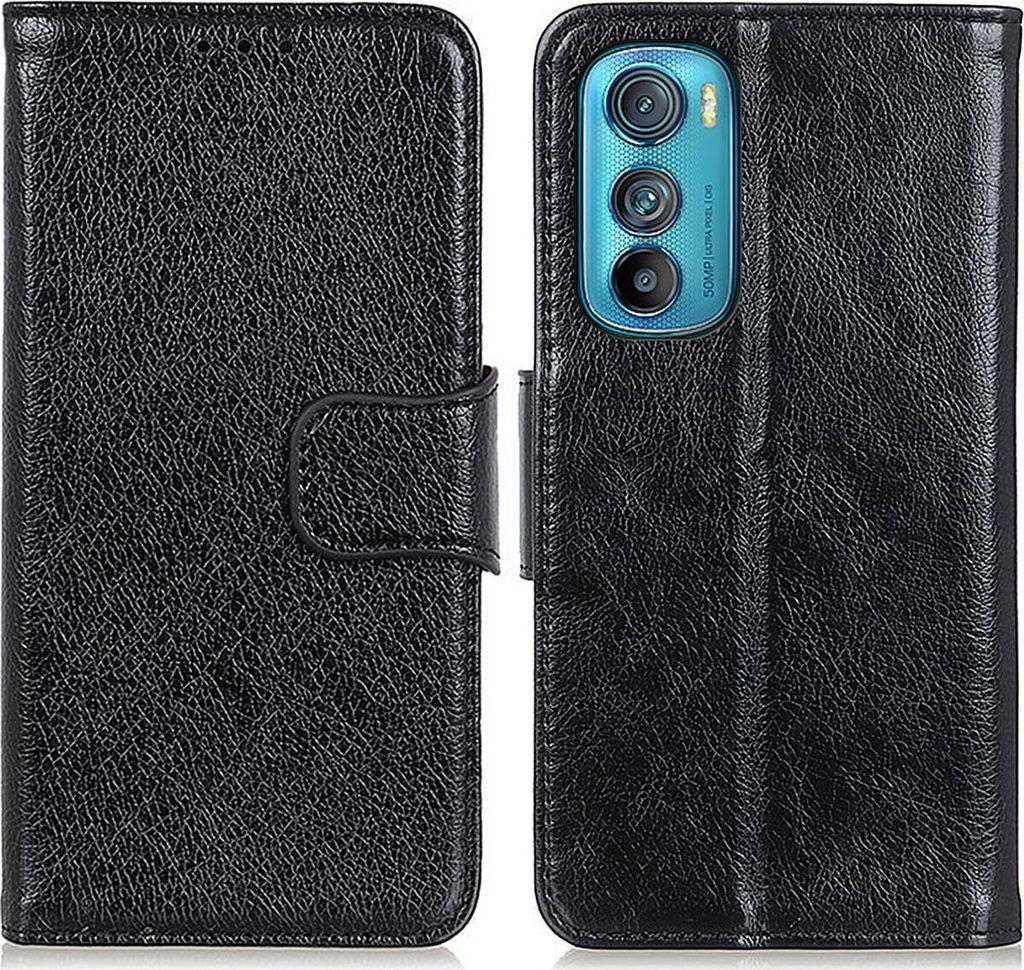 Mobigear Classy Motorola Edge 30 Hülle Klapphülle Geldbörse - Schwarz