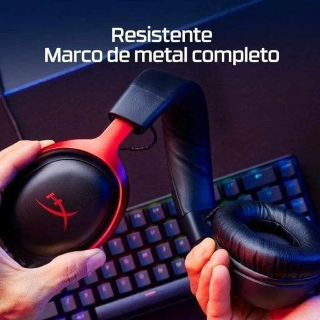 Casque Cloud III USB avec Son Spatialisé et Micro 10mm Noir et Rouge - 18