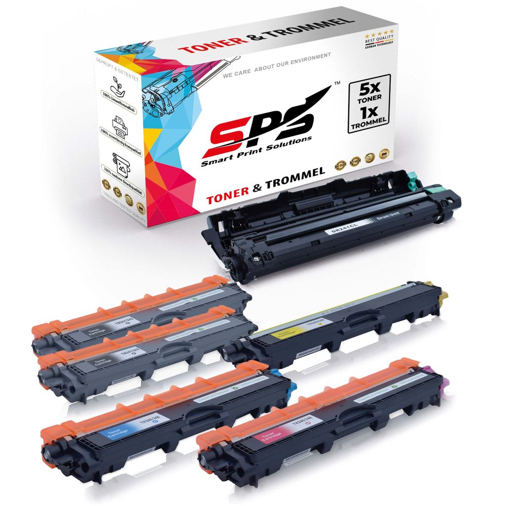 5x TN241 TN242 TN245 TN246 Toner Multipack + 1x DR241 Drum Unit kompatibel für Brother MFC-9142CDN Brother DR241 Brother MFC-9130 MFC-9130CW MFC-9...