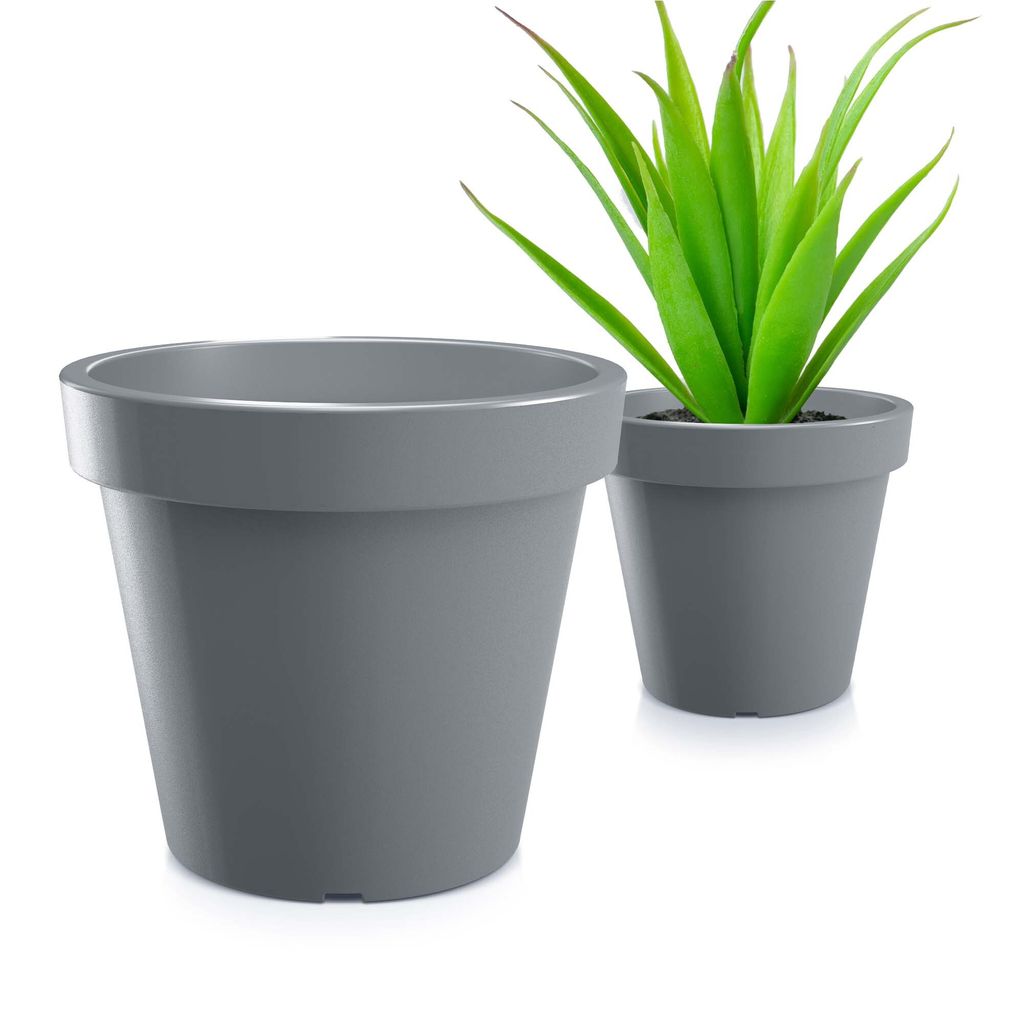 Doniczka Lofly okrągła 30 cm szara Zdjęcie produktu 