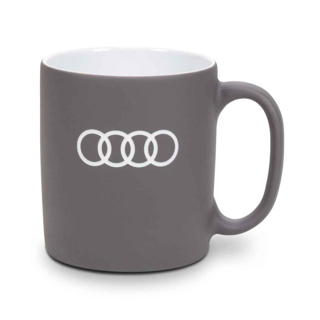 Original Audi Tasse grau, Porzellantasse Cafe Becher Audi Produktbild 