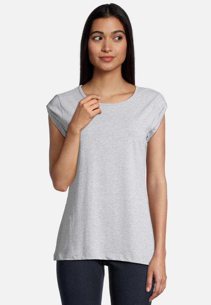 salzhaut Damen Shirt BIIKE L Leichtes Kurzarm Basic Oberteil für Frauen – Maritimes Rundhals Sommer Shirt Slim Fit – Designed in Hamburg