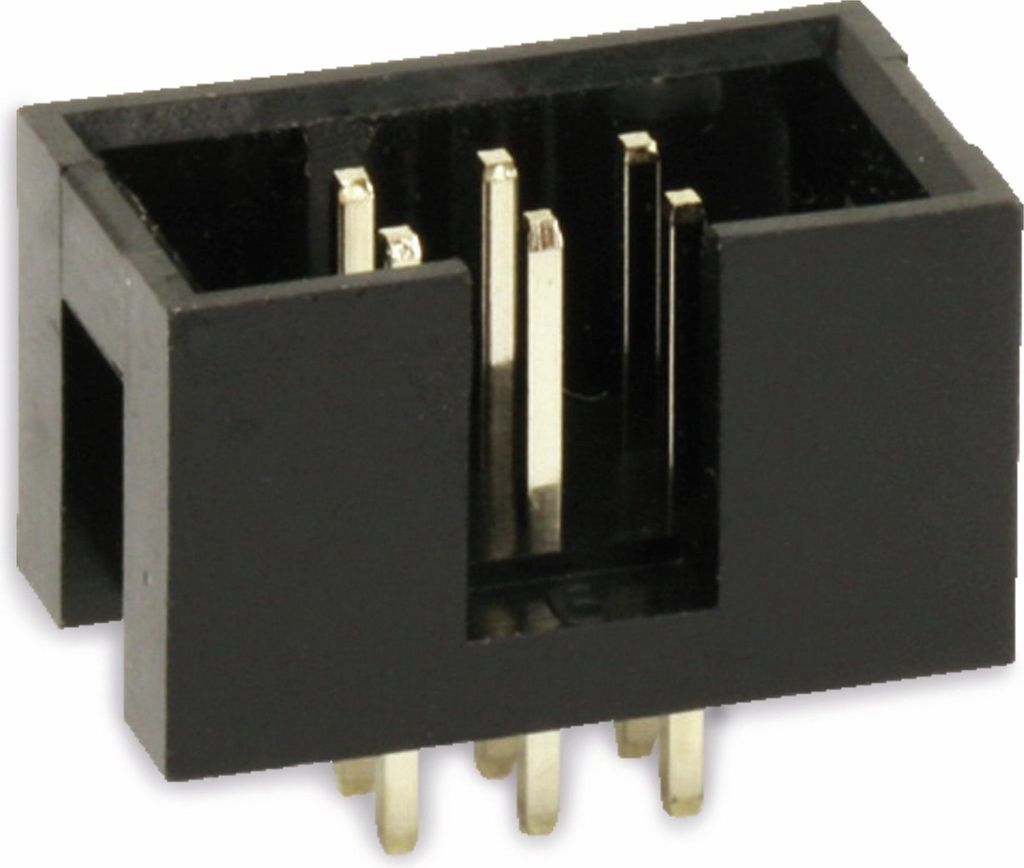 econ connect WS6G, DIN 41651, Schwarz, Messing, Thermoplastisches Polyester (PBT), Gold, Messing, 500 V