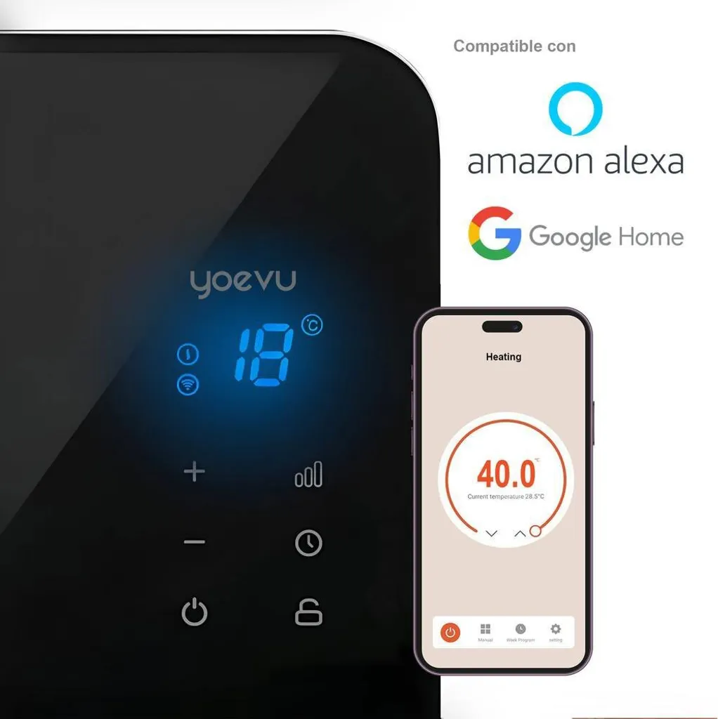 Chauffage d'appoint électrique à quartz 2000W pour intérieur confortable - 2