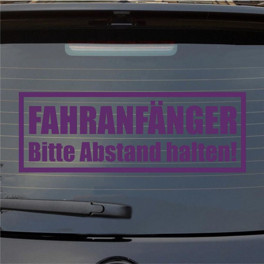 Heckscheibenaufkleber Fahranfänger Bitte Abstand halten Produktbild 