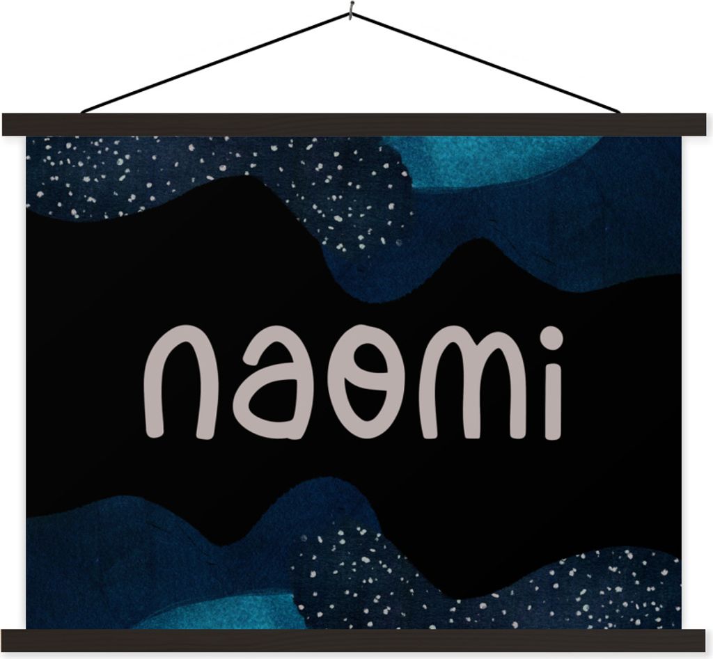 MuchoWow Textilposter Naomi - Pastell - Mädchen 60x45 cm mit schwarzem Rahmen - Poster Schlafzimmer