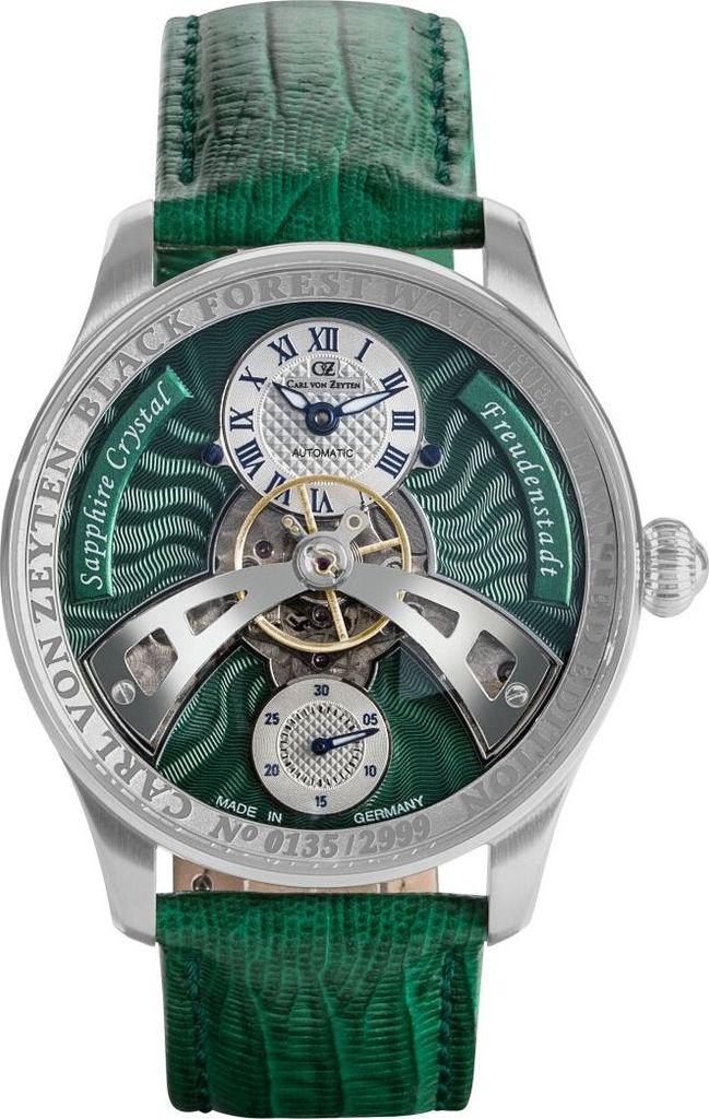 Carl von Zeyten Herren Uhr CVZ0043GR Freudenstadt Automatik Leder grün