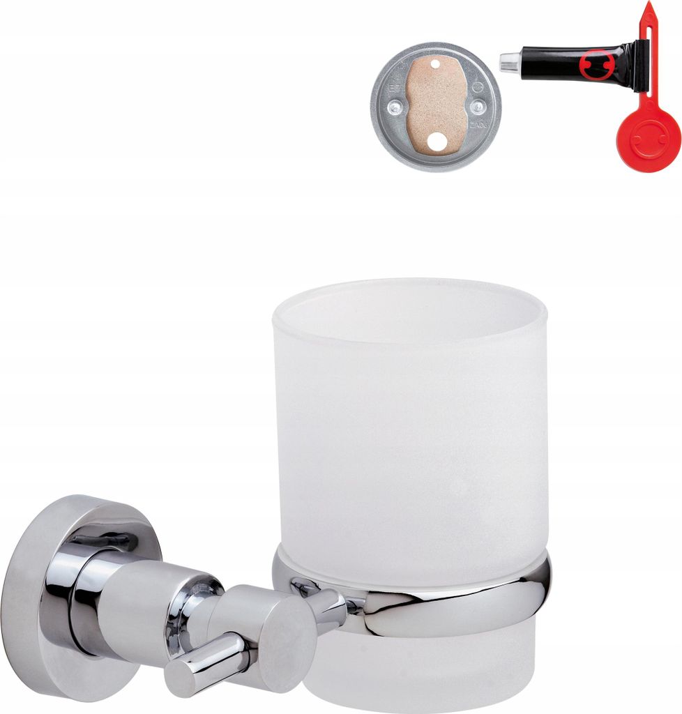 Badezimmer-Zahnbürstenhalter, Becher, ohne Bohren, zum Aufhängen, Tesa