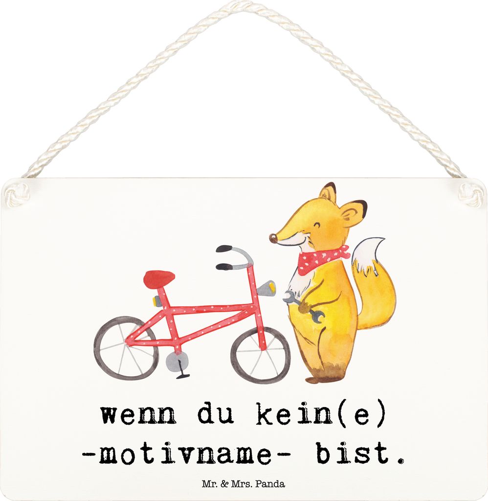 Mr. & Mrs. Panda Wandbild Holz Zweirad Mechaniker Herz DIN A6 - Weiß - Geschenk, kleine aufmerksamkeit, Türschild, Deko Schild, wandtafel, holzbild