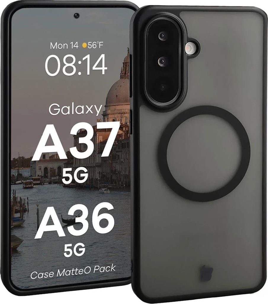 Schutzhülle mit Magnetring + gehärtetem Glas für Galaxy A37 Produktbild 