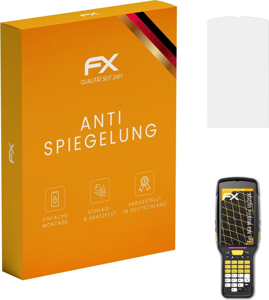 atFoliX FX-Antireflex 2x Schutzfolie kompatibel mit M3 Mobile UL20X Displayfolie