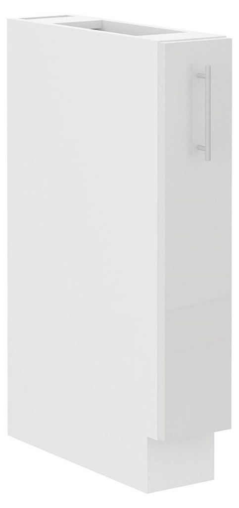 Küche Lara Weiß Hochglanz Unterschrank 15 cm Schrankauszug Produktbild 