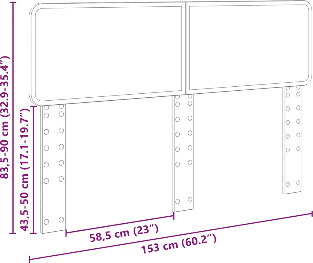 Testata Letto 150 cm Legno Bianco Lucido | Arredo Camera Minimal - 9