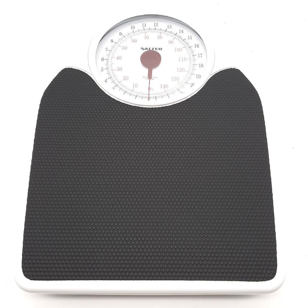 Salter 145 BKDR Mechanische Badzimmerwaage - 150kg Analog Doktor Waage Leicht Lesbar Große Anzeige Antirutsch Vinyl-Matte Plattform Batterie-Frei ...