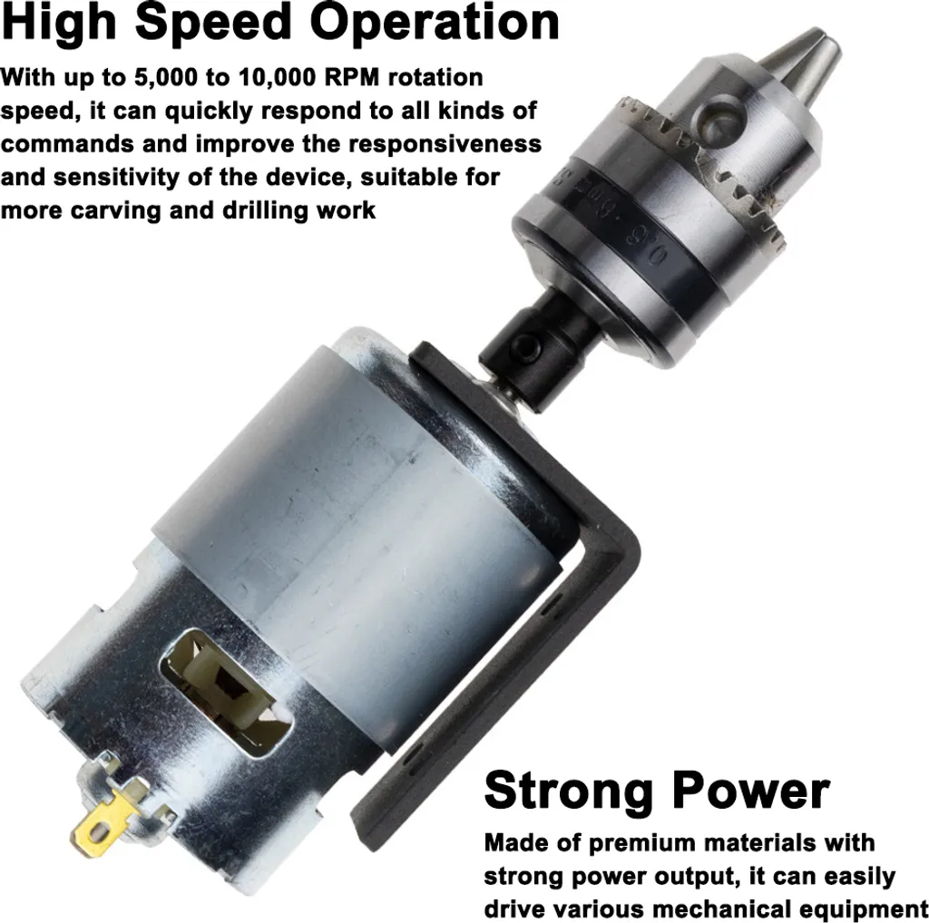 Moteur 775 Silencieux à Grand Couple 12-24V avec Roulement Billes