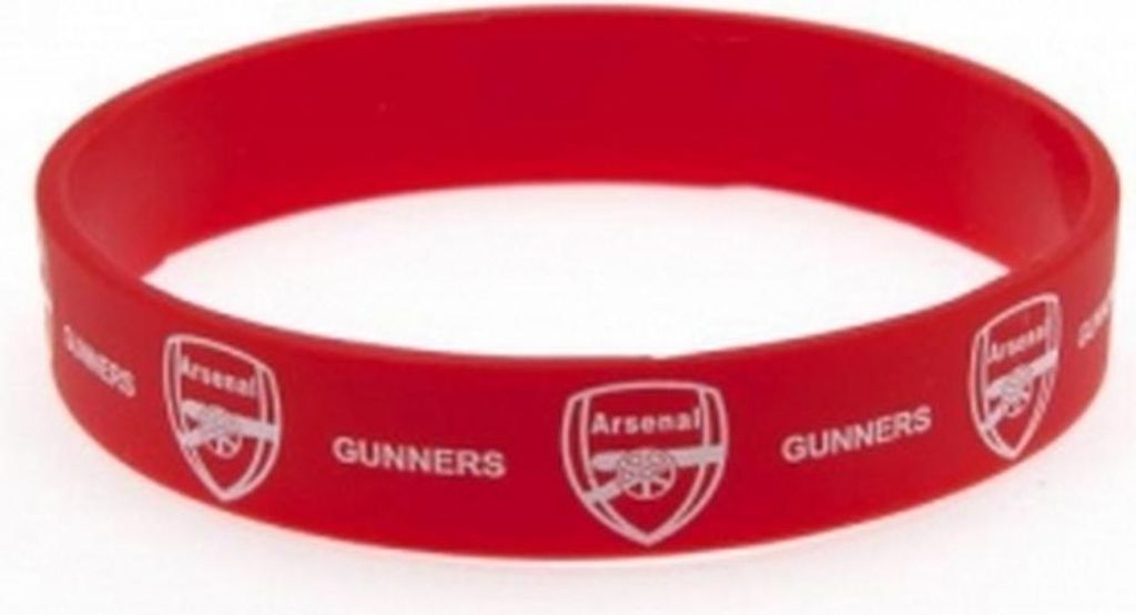 offizielles Arsenal FC Silikon-Wristband BS771 (Einheitsgröße) (Rot/Weiß)