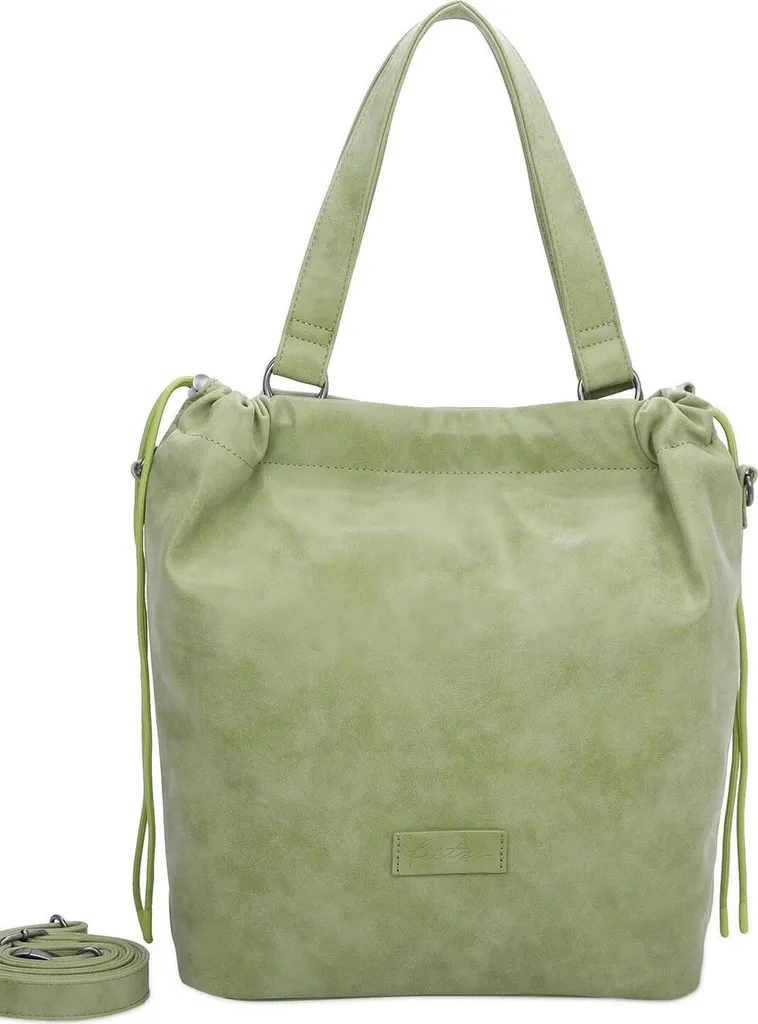 Sac à épaule bandoulière Poppie02 - Grand Tote Bag Vintage vert pastel