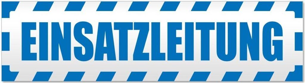 Kiwistar - Autoaufkleber - Blau - 60 x 16 cm - Einsatzleitung gestreift - Hinweis Aufkleber Sticker für Auto, Kfz, Fahrrad, PKW, LKW