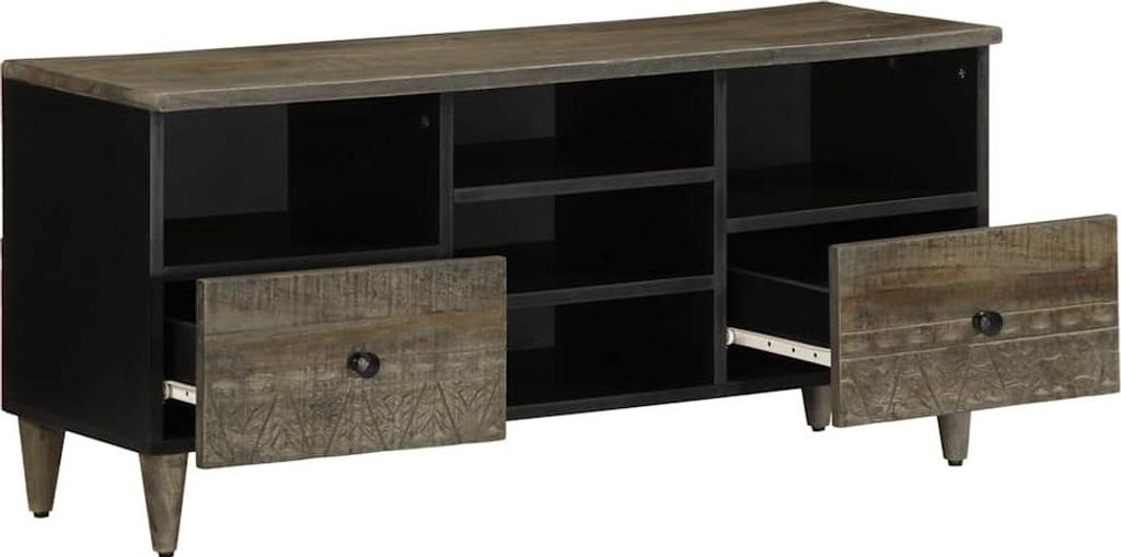vidaXL TV-Schrank 100x33x46 cm Massivholz Mango