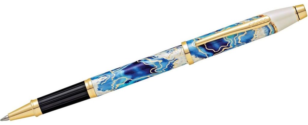 Cross Rollerball Wanderlust Malta, Weiß-Lack/Blau/Gold Produktbild 