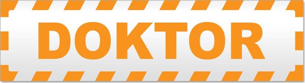 Doktor gestreift Magnetschild Schild magnetisch