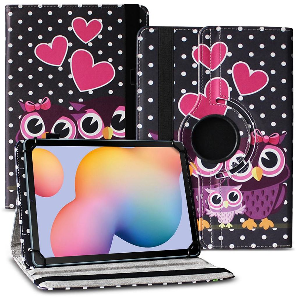 Tablet Tasche Samsung Galaxy Tab S11 S10 S9 S8 S7 FE Hülle 11 Zoll 360 DrehbarFarbe Uni 360 Taschen:Motiv 3