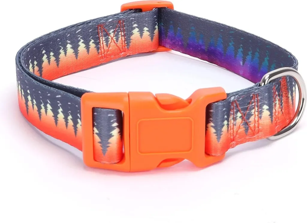 Collier chien réglable en nylon doux pour entraînement et course à pied