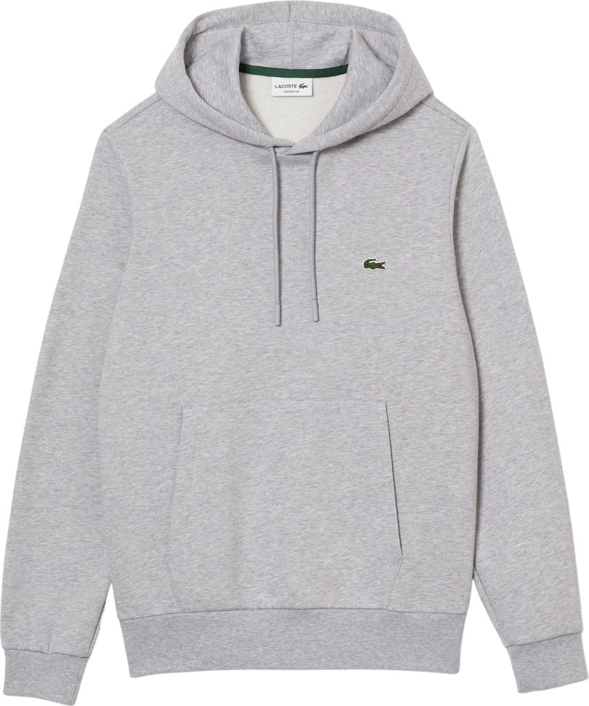 Lacoste heren hoodie sweatshirt, lichtgrijs melange