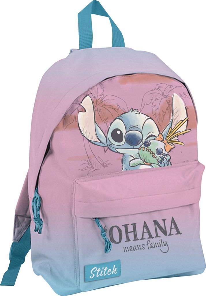 A backpack with a Stitch and Scrump design.