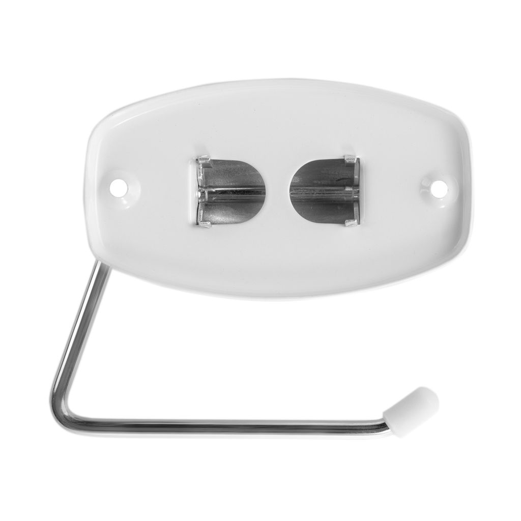 Toilettenpapierhalter für Badezimmer Klopapierhalter Klorollenhalter Wandmontage, Schrauben und Dübeln im Set (Silber/Weiß)
