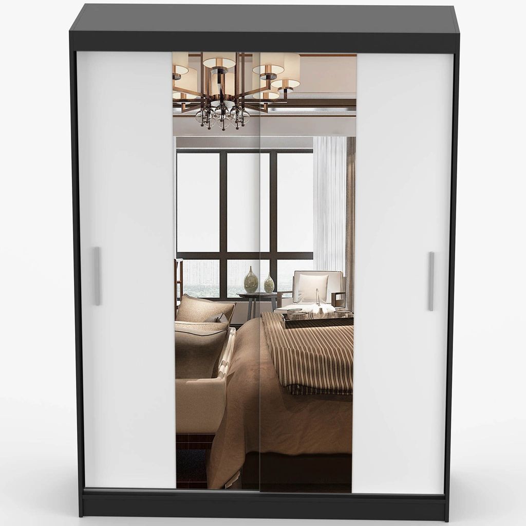 Kleiderschrank Schwebetürenschrank Schrank 150 cm Produktbild 6
